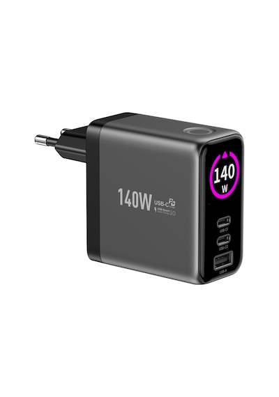 Xenon Smart Hızlı Şarj Adaptörü 140w Gan, 2x Usb-c & Usb-a Çıkışı, Pd Pps, Dijital Ekran X6415