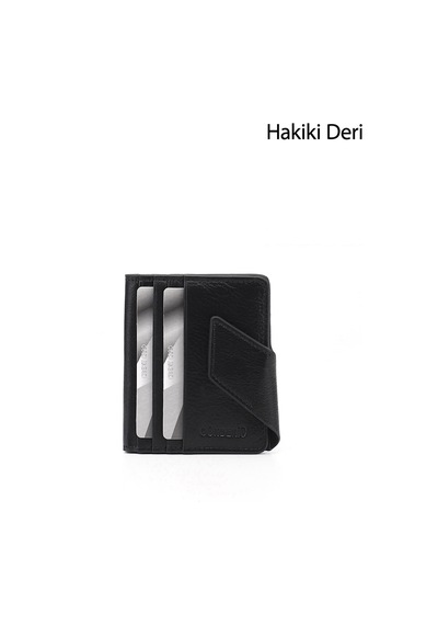 Gönderir Gönderi R Unisex Siyah Hakiki Deri Unisex Kartlık Ddux77706954