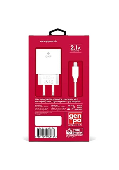 Genpa 2.1 Mah Lightning Kablo Ve Şarj Cihazı
