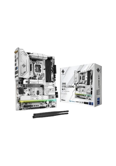 Asrock Z890 Steel Legend WİFİ 7 9000 MHz OC DDR5 RGB M.2 1851P Atx Anakart