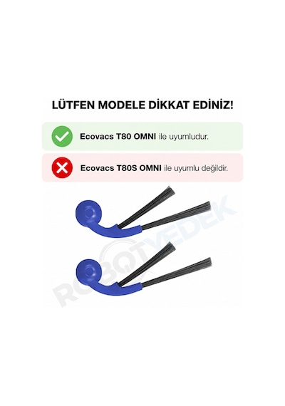 Ecovacs Deebot T80 Omni (T80S DEĞİL!) Uyumlu Yan Fırça 2 Adet