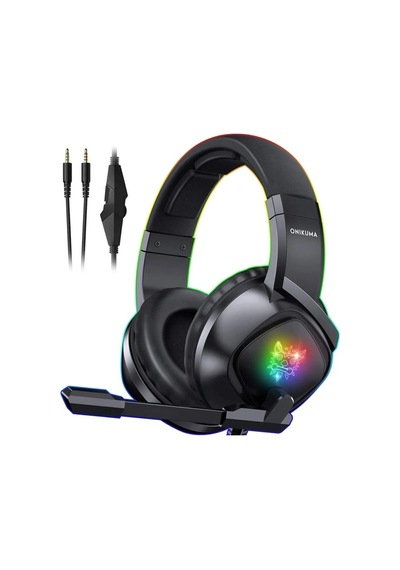 Kablolu Oyuncu Kulaklık Rgb Stereo Hd Mikrofon Gaming Kulaklık Süper Bass Jak Ve Usb Girişli Siyah - 695077956