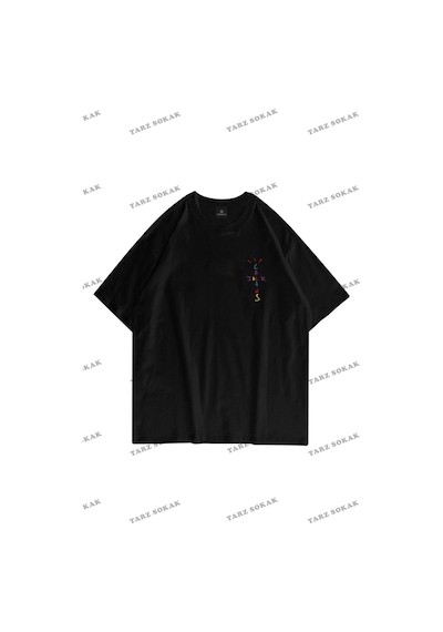 Tarzsokak Unisex Renkli Cactusjack Siyah Siyah