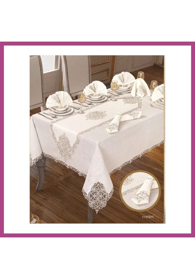 Gees Global Elegant Linen Krem-gümüş 12 Kişilik 26 Parça 160 260 Cm Runner Premium Sofra Masa Takımı Gbzs Krem - Gümüş Gees Global Elegant Linen Krem-gümüş 12 Kişilik 26 Parça 160 260 Cm Runner Premium Sofra Masa Takımı Gbzs Krem - Gümüş
