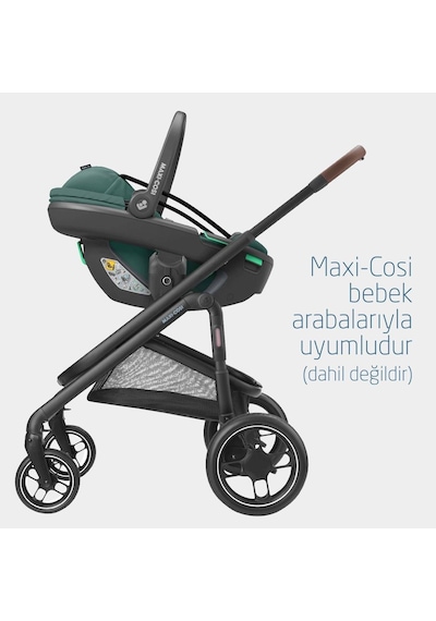 Maxi-Cosi Coral 360 Derece Dönebilir 2'si Bir Arada Ana Kucağı Oto Koltuğu Essential Green