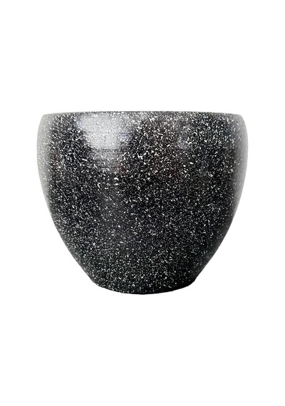 Bitki Tasarımı Ev Dekorasyon Siyah Granit Toprak Saksı Saksılık Salon Çiçeklik - 15 Cm Belirtilmemis