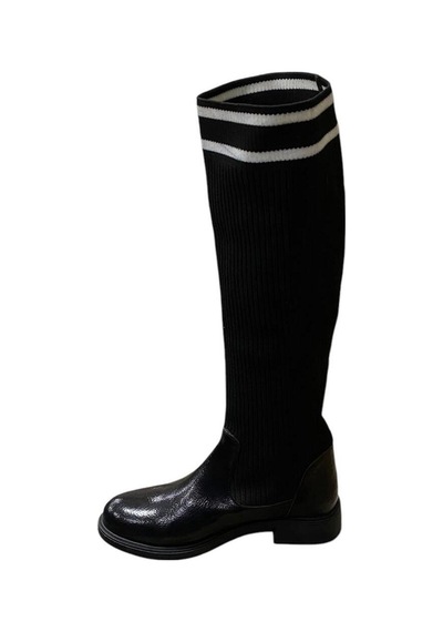 Miçe Shoes Kadın Triko Çizme Siyah - 669445984 Siyah