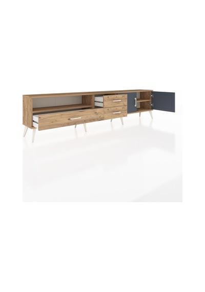 Arges Tv Ünitesi 2 Raflı 3 Çekmeceli 2 Kapaklı 220x30x51 Çam-antrasit/çam Antrasıt/atlas Çam - Atlas Çam Arges Tv Ünitesi 2 Raflı 3 Çekmeceli 2 Kapaklı 220x30x51 Çam-antrasit/çam Antrasıt/atlas Çam - Atlas Çam