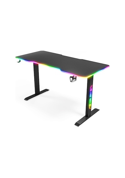 Ion Rgb Aydınlatmalı Oyuncu Masası Siyah