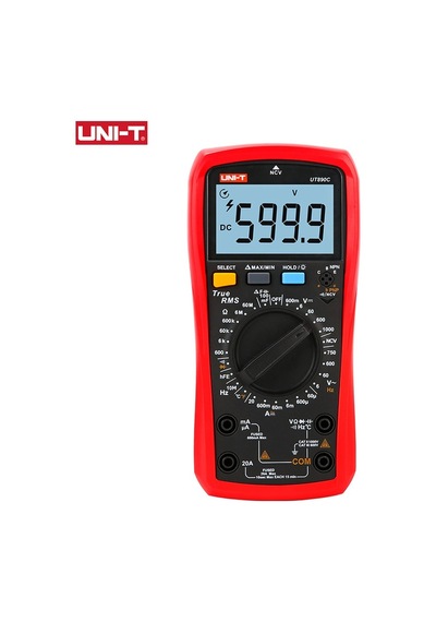 Ut890c-unı-t Dijital Multimetre 6000 Sayım Manuel Frekans/ac Dc/kapasitans Direnç Test Cihazı/sıcaklık/true Rms/ Ut890 Ut890d+