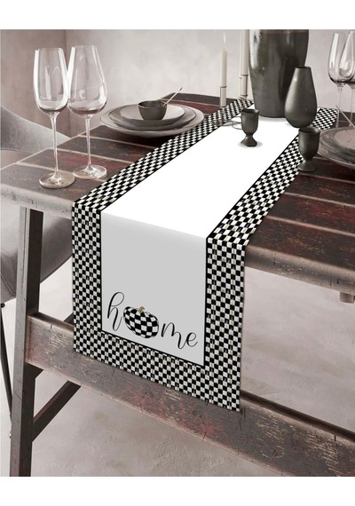 Balkabağı Desen Runner Ve Home Desen Runner 40 X 140 Ikili Paket Renkli