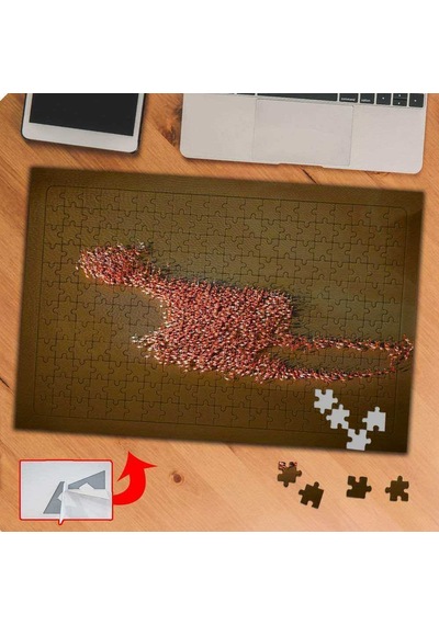 Göldeki Flamingo Kuşları 240 Parça Puzzle Yapboz Tablo-p131