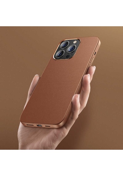 Benks Apple Uyumlu iPhone 13 Pro Max Kılıf Benks Magnetic Hakiki Deri Kılıf ZORE-219635