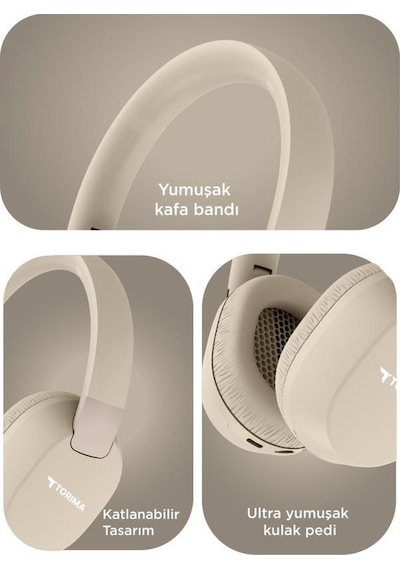 Torima HD50 Bluetooth Kulaklık Kulak Üstü Kablosuz Kulaklık