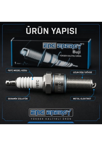 Eng Energy Honda Tipi F8tc Uzun Paso 4 Zamanlı Motor Bujisi 3 Lü Paket