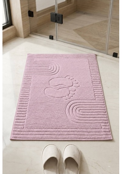 Esila Serisi Lila Renk Ayak Havlusu 50 X 70 Premium Yumuşak Dokulu %100 Organik Pamuk Lila - 891743445 Lila
