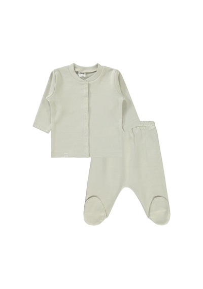 Civil Baby Düz 1-6 Ay Pijama Takımı - Bej Taş Rengi