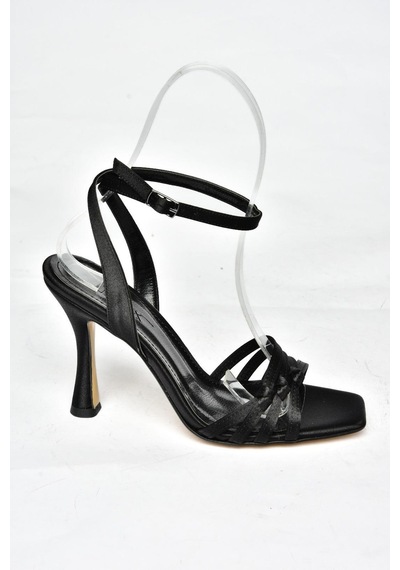 Fox Shoes S569815704 Siyah Kumaş Topuklu Ayakkabı Siyah