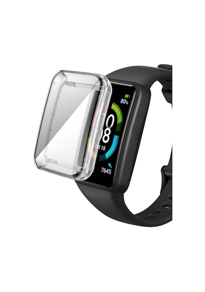 Honor Band 9 İçin Kılıf 360 Full Round Soft Silicone Şeffaf Honor Band 9 İle Uyumlu Kılıf - Şeffaf