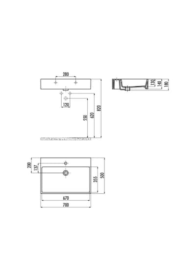 Creavit N x 270 Next 70 CM Tezgah Üstü Lavabo