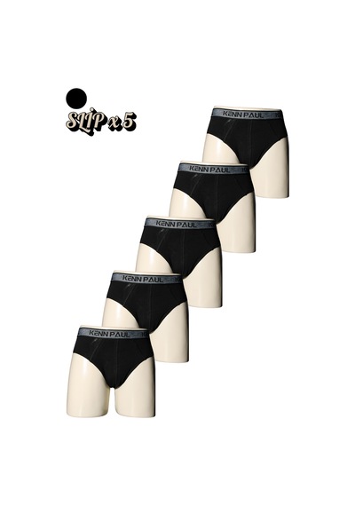 Kp 5'li Erkek Düz Pamuklu Siyah Boxer Slip Boxer Siyah