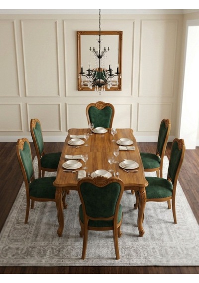 Orsay Klasik Fransız Stil Ahşap Sandalye Natural