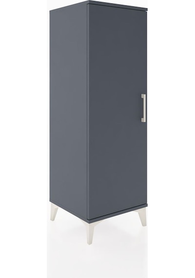 Hyperion Dolap 3 Raflı Tek Kapaklı 44x44x134 Antrasit-antrasit Antrasit
