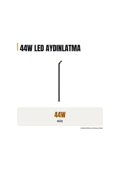 Goya 44w Dış Mekan Modern Bahçe Yol Aydınlatma Direği 295cm - Gy-6280