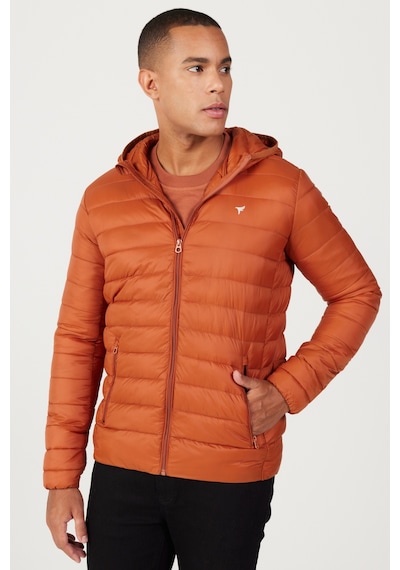 AC&Co / Altınyıldız Classics Erkek Standart Fit Normal Kesim Kapüşonlu Mont Kiremit KIREMIT