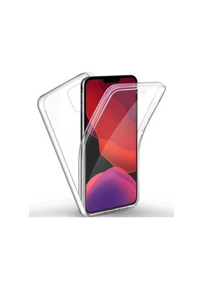 Apple Uyumlu iPhone 12 Kılıf Zore Enjoy 360 Derece Tam Kaplayan Silikon Renksiz
