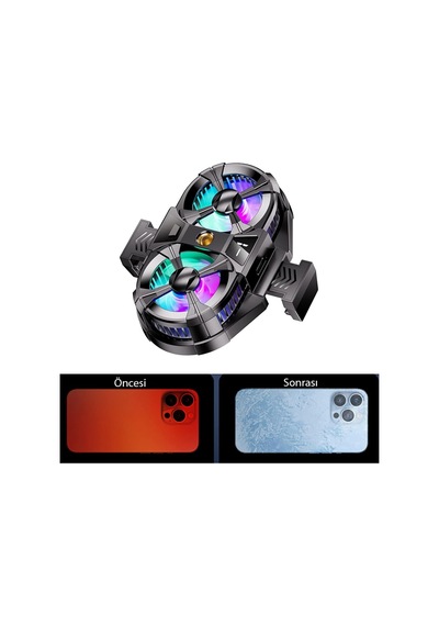 Universal Sl-07 Cep Telefon Soğutma Fanı Radyatör Soğutucu Siyah