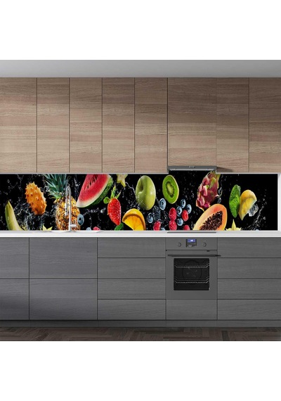 Mutfak Tezgah Arası Folyo Fayans Kaplama Folyosu Taze Meyveler