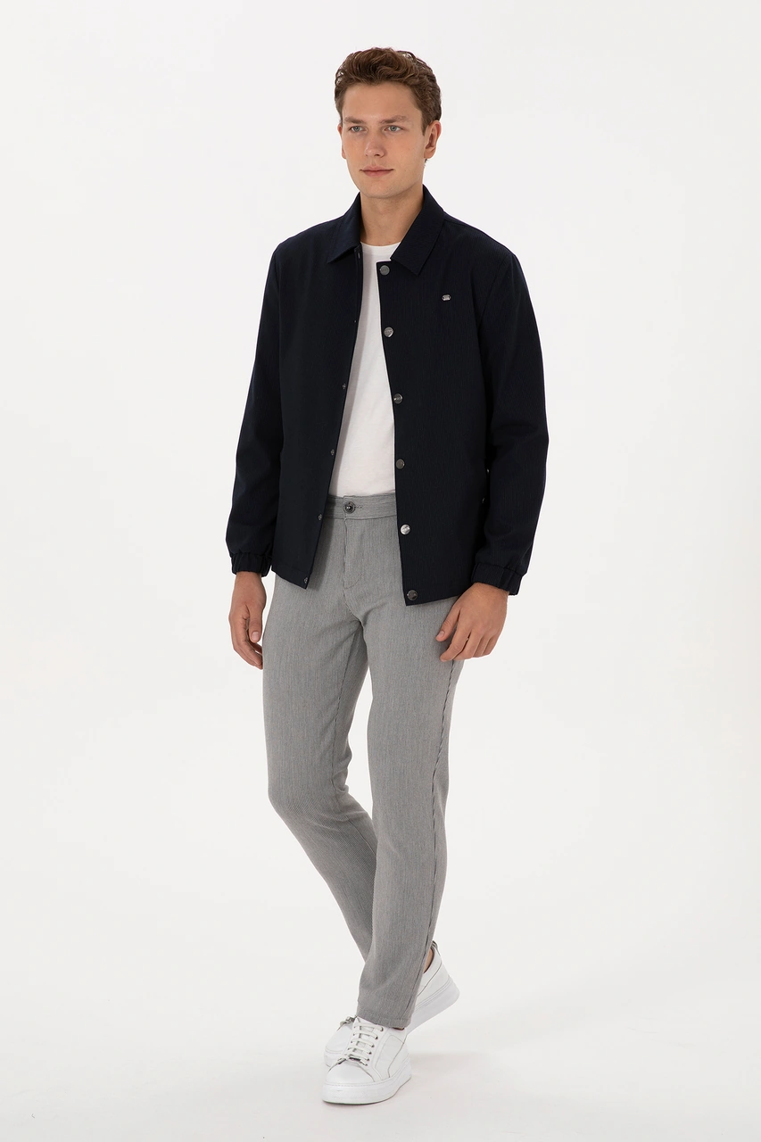 U.S. Polo Assn. Erkek Açık Gri Slim Fit Kanvas / Chino Pantolon 50311981-VR001