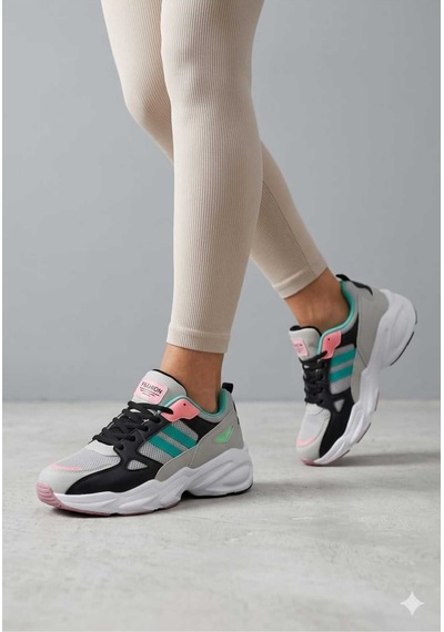 Mcdark Kadın Beyaz Yeşil Sararmaz Taban Sneaker Ayakkabı Beyaz - Yeşil