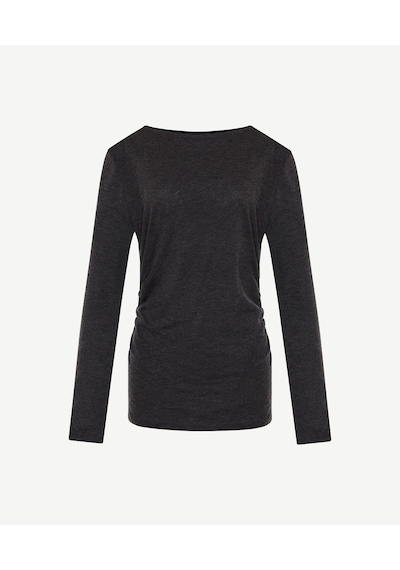 Yargıcı Regular Kayık Yaka Uzun Kol T-shirt 26kkts9038x 059 Antrasit