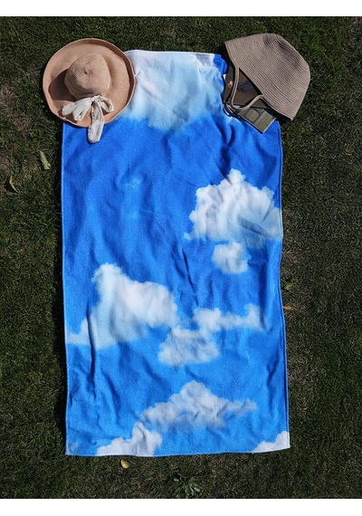 Kadife 100x180 Cm Desenli Modern Plaj Havlusu Baveno Desen004