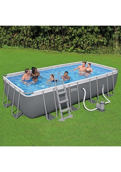 Bestway Steel Pro Max Gölgelikli Prefabrik Dikdörtgen Havuz Seti 5,49 M X 2,74 M X 1,22 M 56465 Bw590