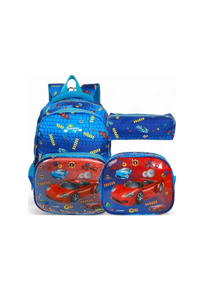 Kidessa 2035 Anatomik Sırtlı Yapılı Unisex İlkokul Çantası-saks