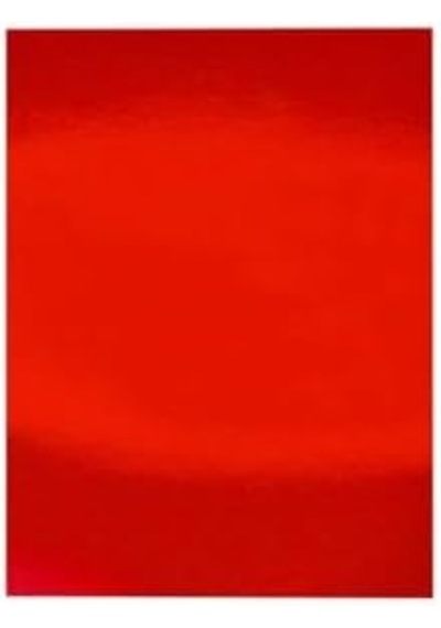 Aynalı Metalik Fon Kartonu Kırmızı 50x70cm 5 Adet Tek Renk 199638254896