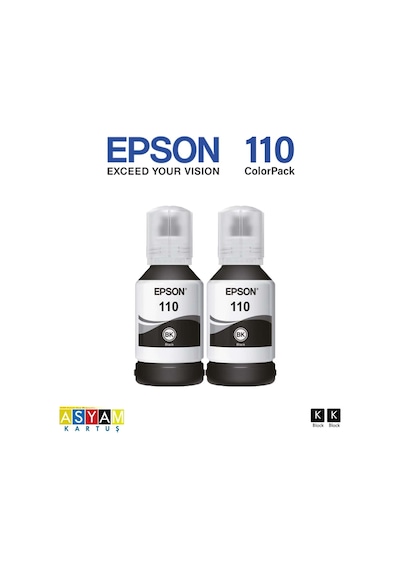 Epson EcoTank M1100  110 2'li Siyah Şişe Mürekkep.