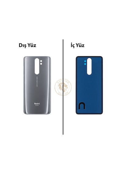 Xiaomi Redmi Note 8 Pro Mineral Grisi Uyumlu Arka Kapak Gri