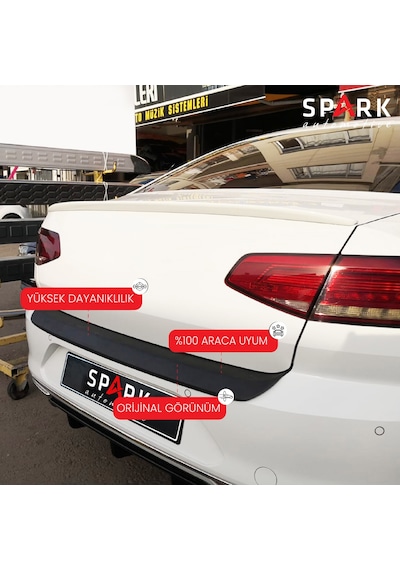 Volkswagen Passat 2015- Yılı Ve Sonrası Uyumlu Arka Tampon Eşiği Mat Siyah
