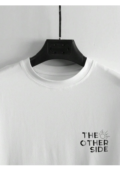 Tarzsokak Unisex Oversize The Order Side Baskılı T-shirt Beyaz