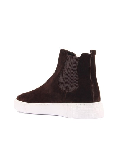 Shoetyle - Kahverengi Hakiki Deri Süet Erkek Chelsea Bot 250-041 -1168 Kahverengi