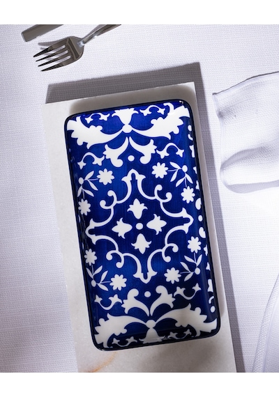 Madame Coco Reve Bleu Verve Dikdörtgen Tabak - 22 Cm - Mavi/beyaz 8684427225677 Çok Renkli