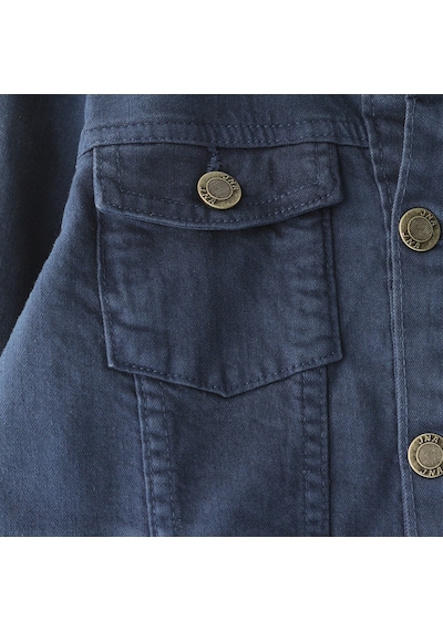 Dobakids Erkek Çocuk Cep Detaylı Denim Kot Jean Ceket 5-15 Yaş Lacivert Lacivert