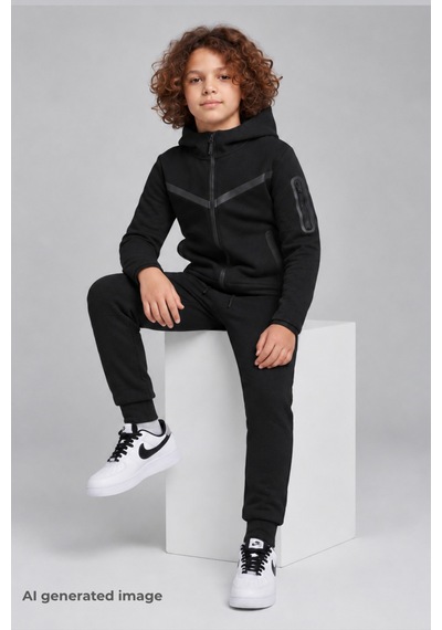Pina Kids Erkek Çocuk Double Face Yeni Sezon Eşofman Takımı Esf7040 siyah