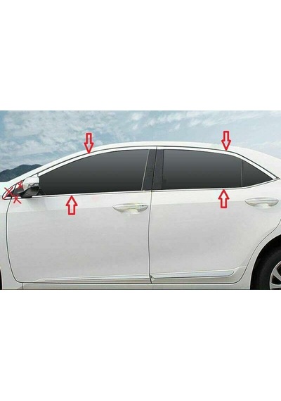 Toyota Corolla Uyumlu 2013 2018 Cam Çıtası Krom