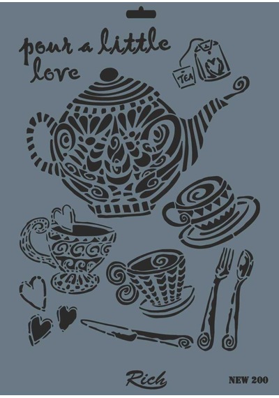 Rich New Seri N200 Stencil 35X25 Cm