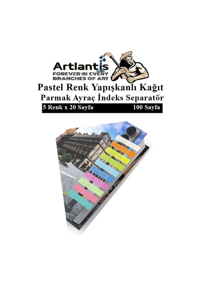 Kendinden Yapışkanlı Ayraç Postit 5 Renkli 1 Adet Yapışkanlı Not Kağıdı Transparan Parmak Ayraç İndeks Seperatör 5 Li Mini